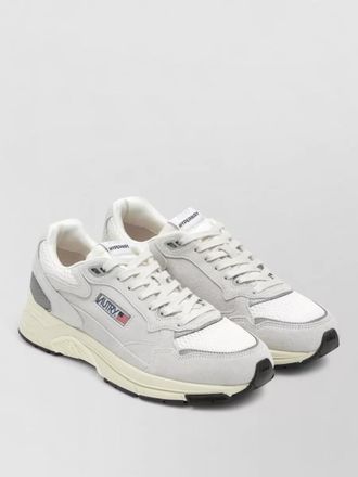 Autry mesh panel sneakers rubber sole perforated toebox