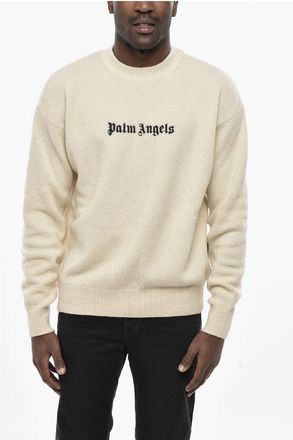 Palm Angels Crew Neck Sweater CLASSIC LOGO with Embroidered Logo size Xxs