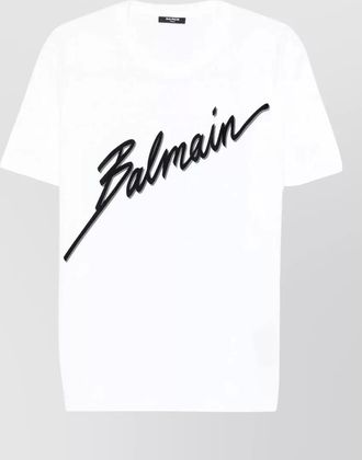 Balmain cotton regular-fit logo-print t-shirt