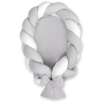 OEM Capullo Trenzado Para Beb&eacute; 2 En 1 - Blanco Y Gris