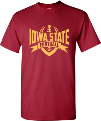 UGP Campus Apparel AS09 - Iowa State Cyclones Football Rush T-Shirt - 2X-Large - Cardinal