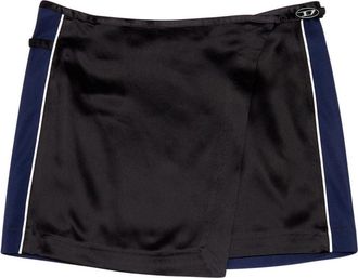 Diesel O-Kesselle satin mini skirt - women - Acetate/Polyester - 38 - Black