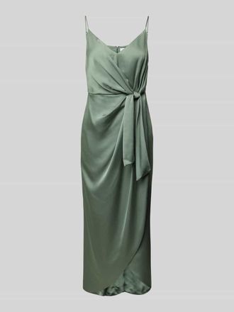 Jake*s Cocktailkleid mit Knoten-Detail in Schilf Melange, Gr&ouml;&szlig;e 38