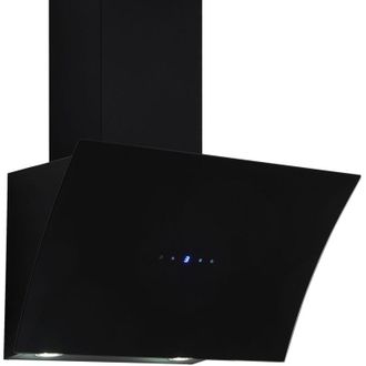 Respekta Cappa aspirante cappa inclinata senza testa 60 cm cappa a parete nera Respecta