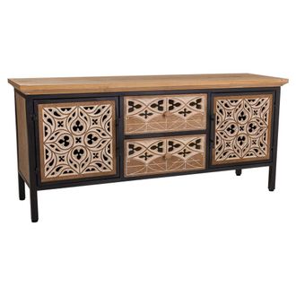Wanderlust Deco Aparador De Madera Marr&oacute;n 120x35x54