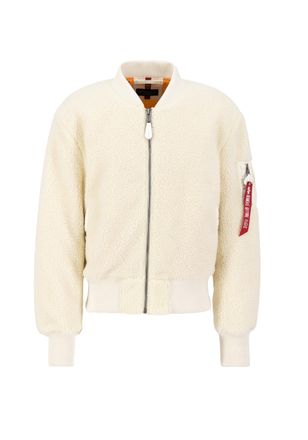 Alpha Industries Bomberjacke ALPHA INDUSTRIES MA-1 Teddy, Herren, Gr. XXL, weiss (sanftes wei&szlig;), Obermaterial: 100% Polyester; Futter: 100% Polyester; F&uuml;llung: 100% Po