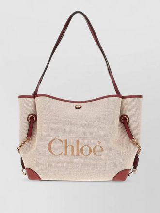 Chlo&eacute; shoulder tote bag chain accents dual handles
