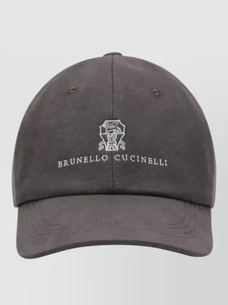 Brunello Cucinelli baseball hat curved brim eyelet vents