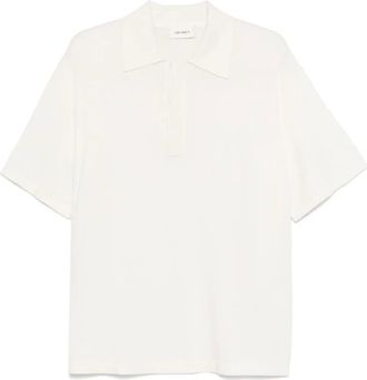 Lisa Yang Carl polo shirt - men - Cashmere/Cotton - 3 - White