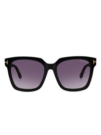 Tom Ford Eyewear oversize-frame sunglasses - women - Acetate - 55 - Black