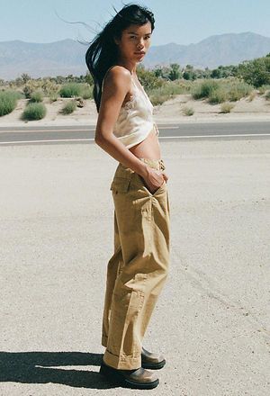 Pilcro Cade 100% Cotton Low-Slung Cargo Pants