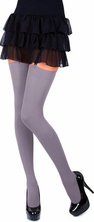 Romartex Opaque Stockings 40 Denier Plain Top, 24Fashionable Colours,Sizes S-XL (XLarge, Grey)