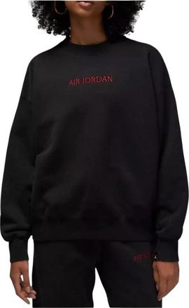 Nike Jordan Wordmark Fleece Crew - Dames - Sportshirts - Zwart - M - Katoen - Fitness