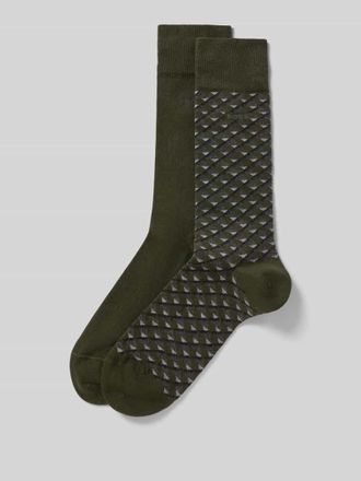 HUGO BOSS Socken aus Baumwoll-Mix im 2er-Pack in Oliv, Gr&ouml;&szlig;e 39-42
