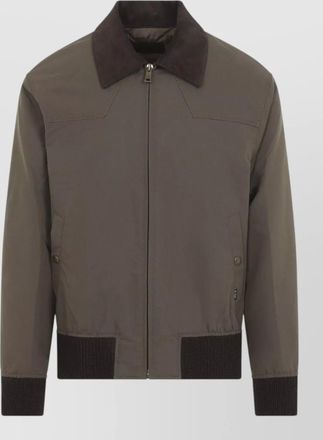 Prada quilted corduroy collar padded jacket
