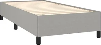 vidaXL Estructura De Cama Sin Colch&oacute;n Tela Gris Claro 90x200 Cm Vidaxl