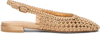 Stuart Weitzman Schoenen, Dames, Geel, 39 1/2 EU, Satijn, Marina Slingback