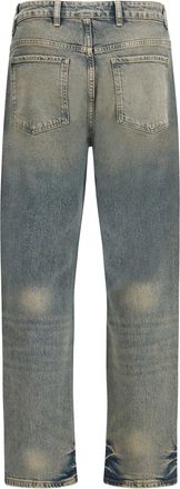 Represent Mens R2 Straight Leg Jeans Blue Cream Cotton