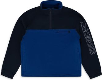 Aim&eacute; Leon Dore Royal Blue Low Pile Fleece Blocked Pullover