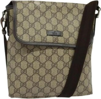 Gucci Pre-owned Canvas gucci-bags - Dames - Vintage Schoudertas - Beige - ONE Size - Vintage
