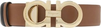 Ferragamo Leren Riem met logo - Dames - Riemen - Bruin - 95 CM - Leer - Accessoires