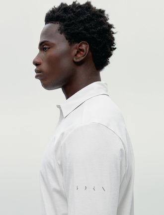 Born Living Yoga T-shirt Polo Maroni White Chalk