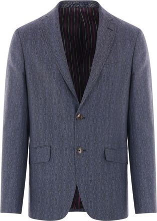 Etro Blazer met paisley-print - Blauw