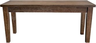 Best Master Furniture Best Master Transitional Solid Wood Dining Room Bench in Antique Natural Oak
