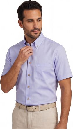 Led&ucirc;b Ledub Modern Fit overhemd lichtblauw katoen