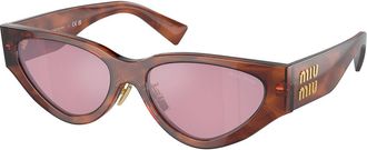 Miu Miu MU03ZS 11Q50D Womens Sunglasses Brown Size 54