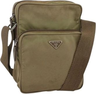 Prada Pre-owned Vintage Nylon Schoudertas - Dames - Vintage Schoudertas - Groen - ONE Size - Nylon - Vintage