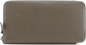Herm&egrave;s Tweedehands leren portemonnees - Dames - Vintage Accessoires - Grijs - ONE Size - Vintage