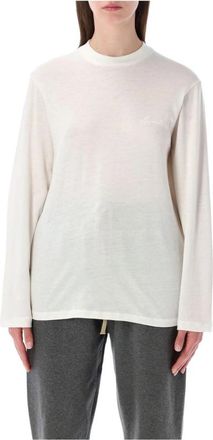 Fear of God Klassiek Passende Long Sleeve Tee - Dames - Longsleeves - Beige - L - Katoen - Tops