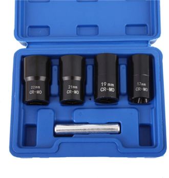 OEM Juego De Extractores De Tuercas Y Pernos De Impacto De 1/2, Kit De 5 Piezas Para Quitar Tuercas De Rueda De Seguridad De 17 Mm, 19 Mm, 21 Mm Y 22 Mm, 
