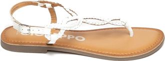 Gioseppo Schoenen, Dames, Wit, 39 EU, Leer, Merignas Platte Sandaal
