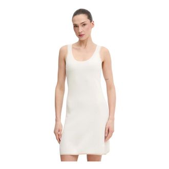 Emporio Armani Vestido de punto sin mangas con cuello redondo - Dresses - Mujer - Beige - S