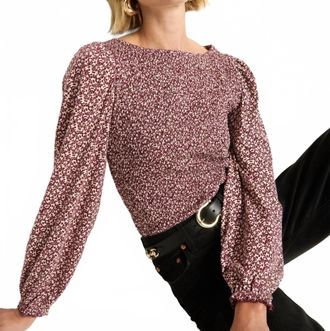 Nation Ltd Aidan Smocked Top In Winter Floral