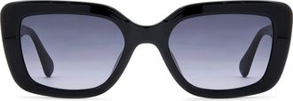 Fossil 52mm Gradient Rectangular Sunglasses in Black/dark Grey Sf at Nordstrom