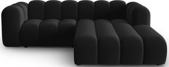 MICADONI 3-Sitzer Design Modul Ecksofa Lupine mit Eckteil rechts - Samtbezug