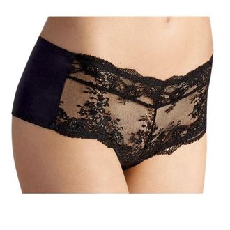 Wolford Filigra Lace Panty In Graphit Size L