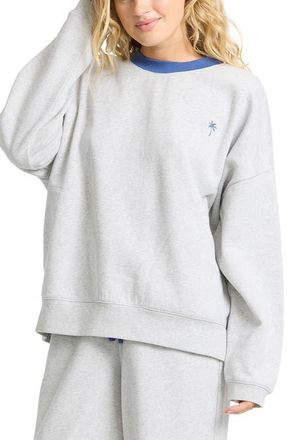 Billabong Sunset Palm Crewneck Sweatshirt in Heather Gray at Nordstrom, Size X-Small
