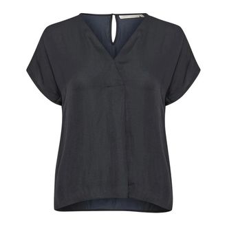 Inwear Marineblauwe V-hals Top - Dames - Blouses & Shirts - Blauw - Maat: L