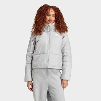 adidas Winterjacke ADIDAS SPORTSWEAR W BSC PADDED J, Damen, Gr. XL, grau (grau two), Obermaterial: 100% Polyester, clean, Jacken Winterjacke