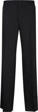 Dolce & Gabbana Straight Trousers, male, Black, S, Black Tailored Trousers Aw23