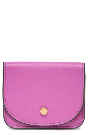 Aim&eacute;e Pucker Up Leather Card Case in Bloom at Nordstrom