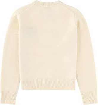 Maison Kitsun&eacute; Fox Head Wool Sweater - Powder