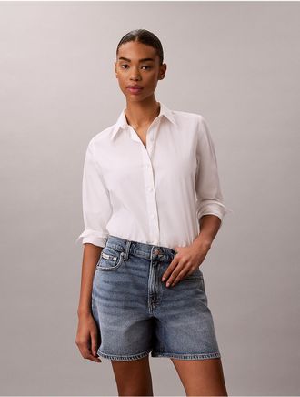 Calvin Klein Jeans Calvin Klein Womens Denim A-Line Shorts - Blue - 24