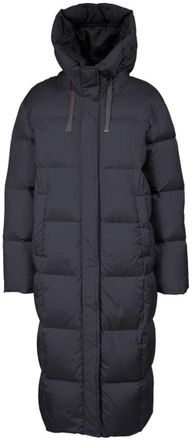 Fuchs Schmitt Steppmantel FUCHS SCHMITT, Damen, Gr. 36, blau (marine), Web, Obermaterial: 100% Polyester, unifarben, regular fit, M&auml;ntel Steppmantel, mit Kapuze