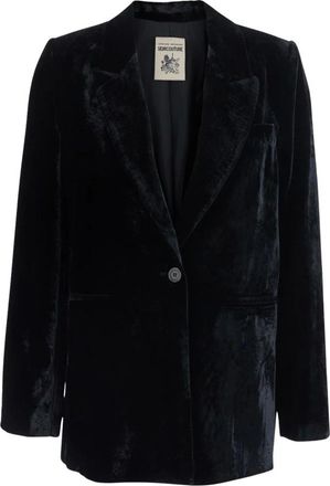 Semicouture Blazer de Terciopelo - Jackets - Mujer - Negro - L