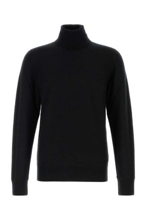 The Row Black Turtle Neck Sweaters